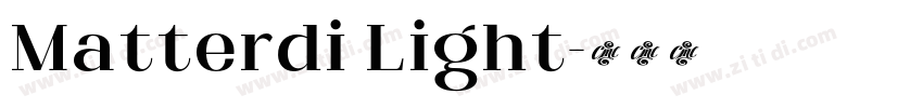 Matterdi Light字体转换